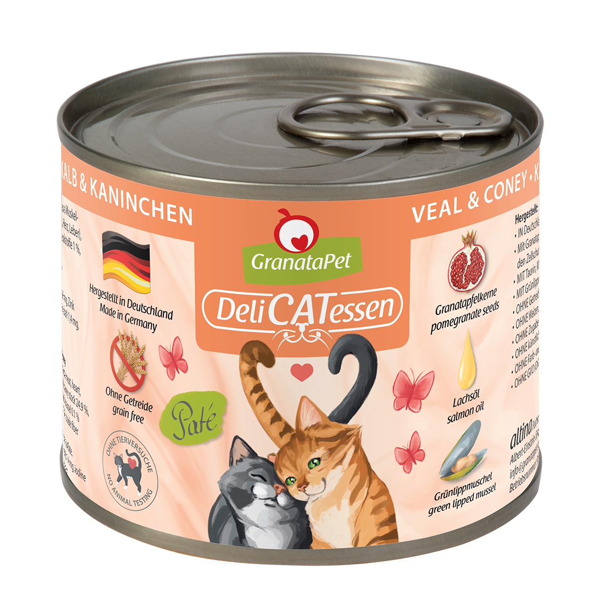 198004_Delicatessen_2019_200g_3D_kalb_kaninchen.png Katze – Delicatessen Kalb & Kaninchen 200 g – Bild 1