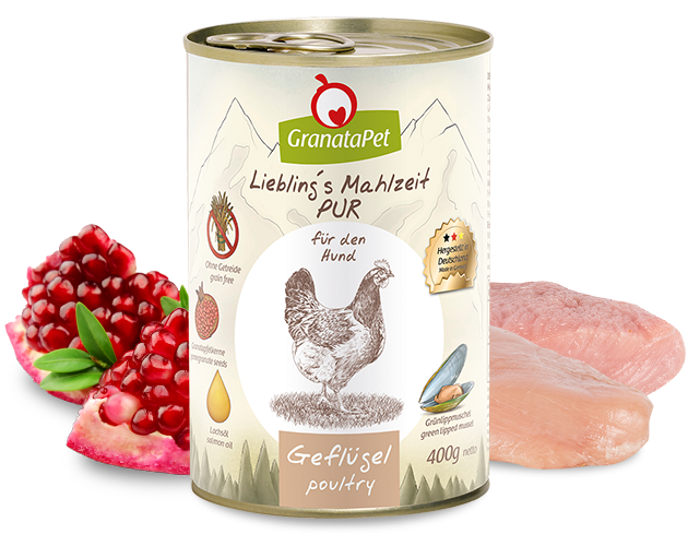 1_1_4_3_geflgelpur.png Lieblingsmahlzeit Geflügel PUR 800 g – Bild 1