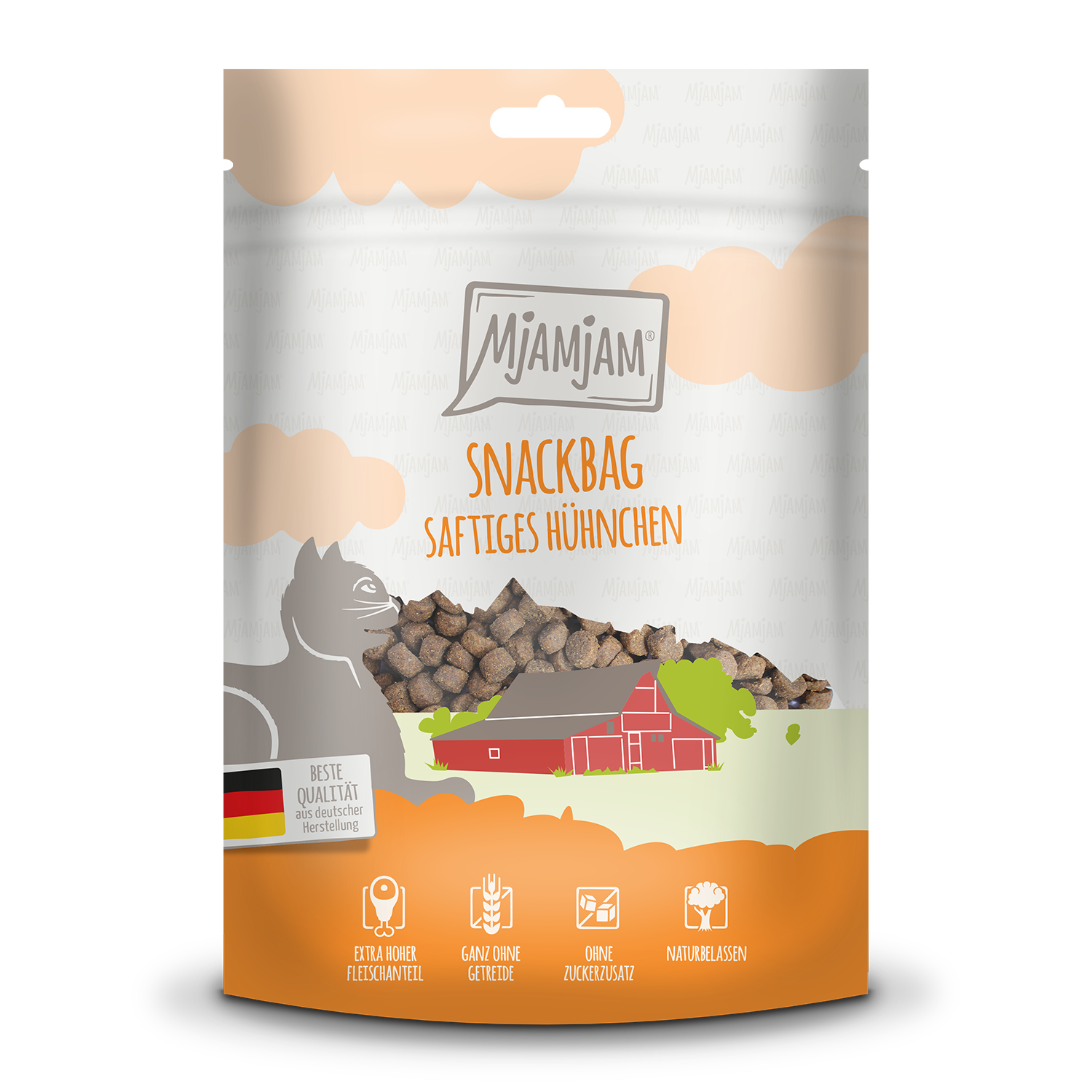 35103-MjAMjAM-Cat-Snackbag-saftiges-Huhn-125g.png Snackbag – saftiges Hühnchen 125 g – Bild 1
