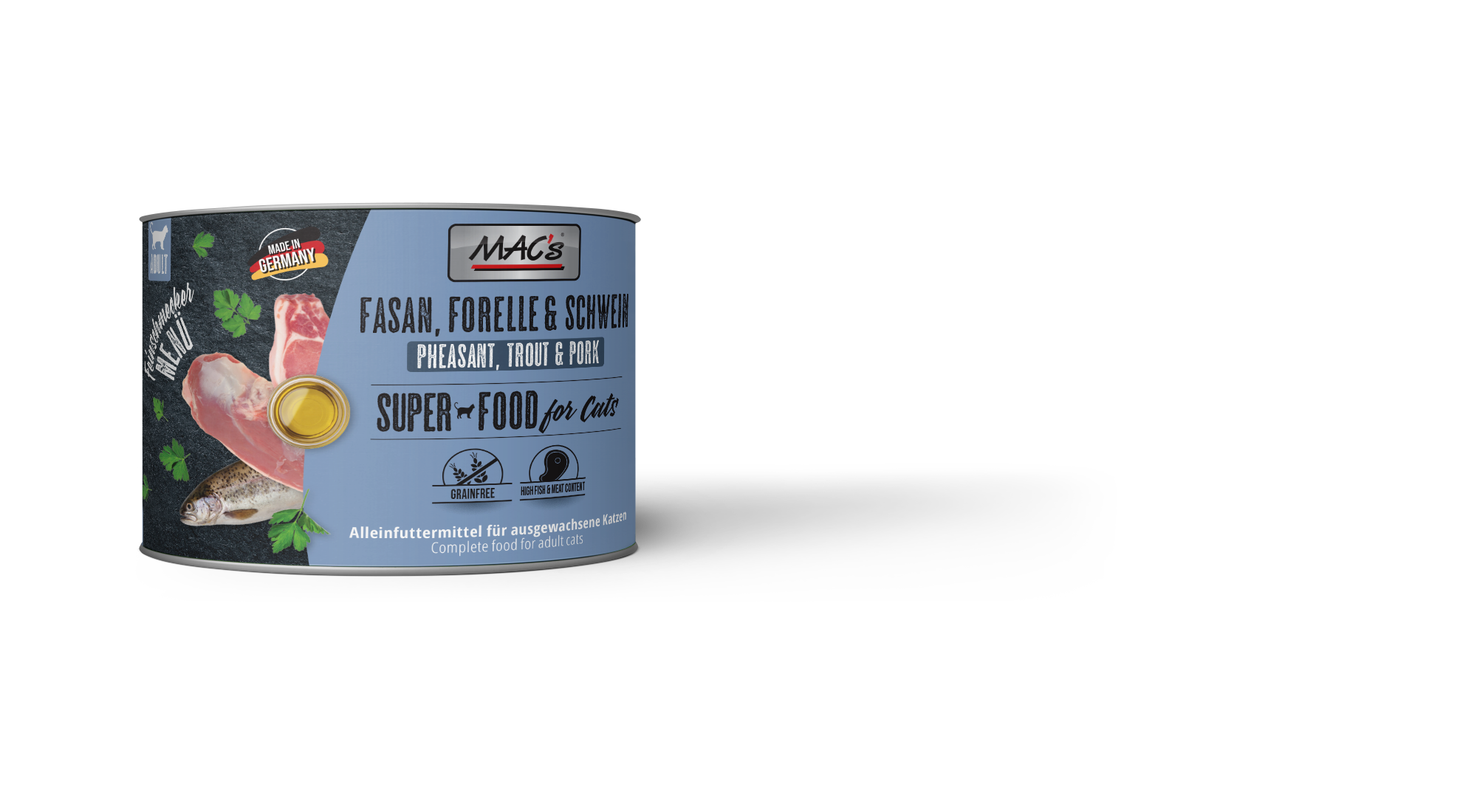 Feinschmecker_FasanForelleSchwein_200g_2D.png Cat Feinschm. Fasan & Forelle & Schwein 200 g – Bild 1