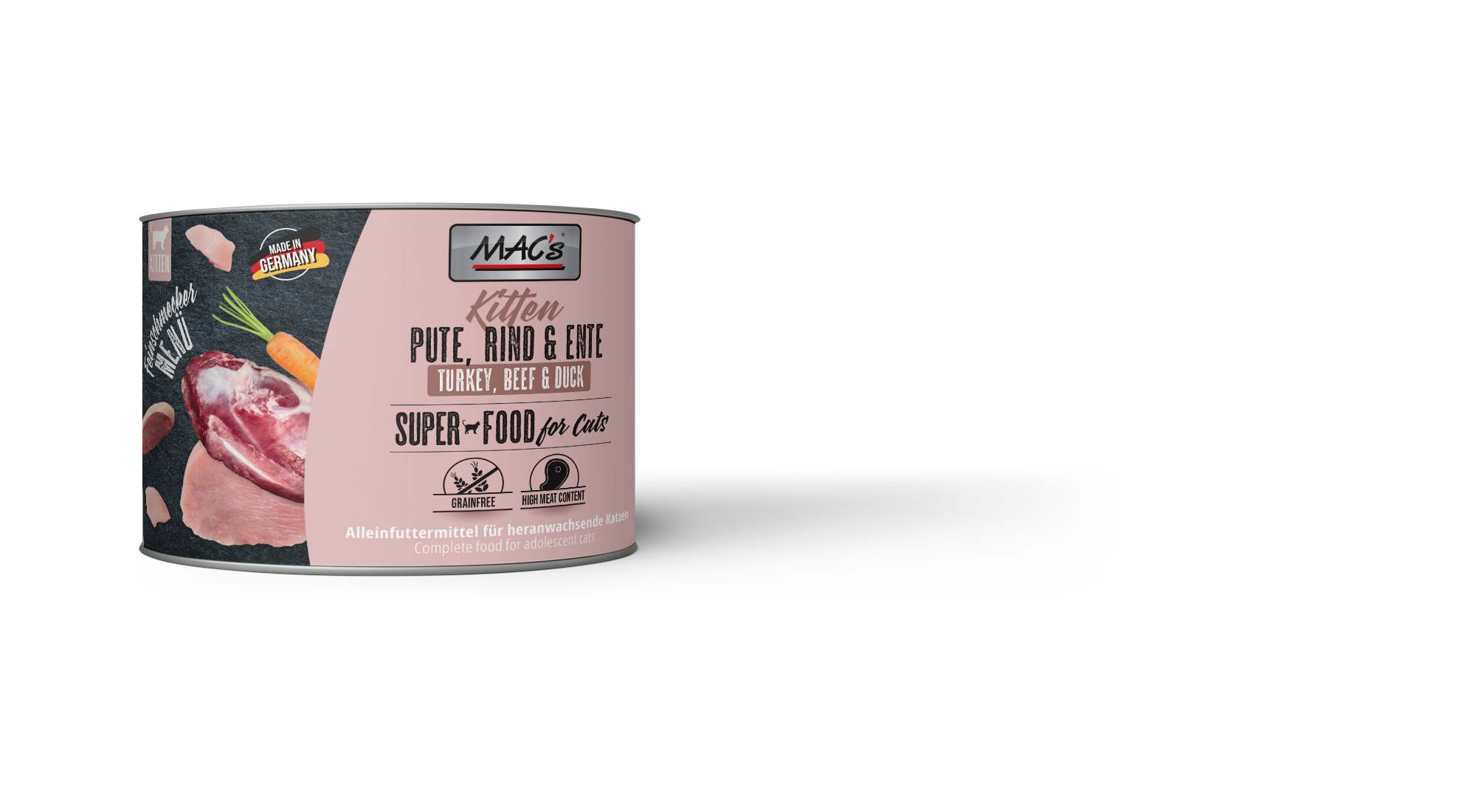 Feinschmecker_Kitten_PuteRindEnte_200g_2D.png Cat Feinschmecker Kitten mit Ente 200 g – Bild 1