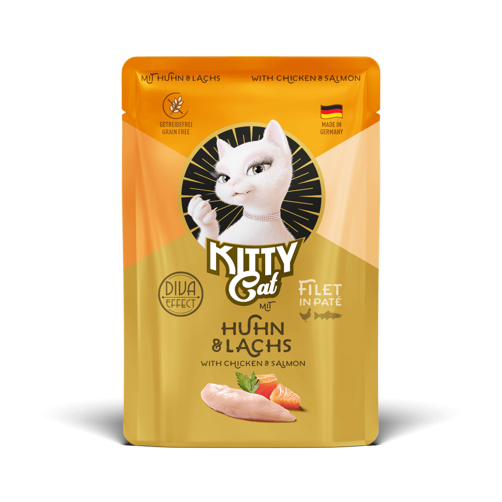 Filet-Huhn-und-Lachs-85g.png Filét in Paté Huhn & Lachs 85 g – Bild 1