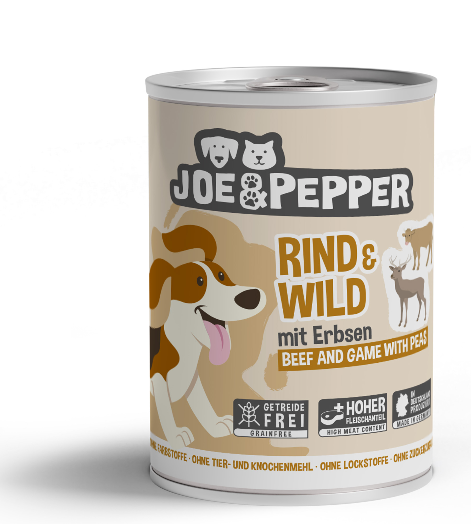 JuP_Hund_RindWild_400g.jpg Dog Rind & Wild mit Erbsen 400 g – Bild 1