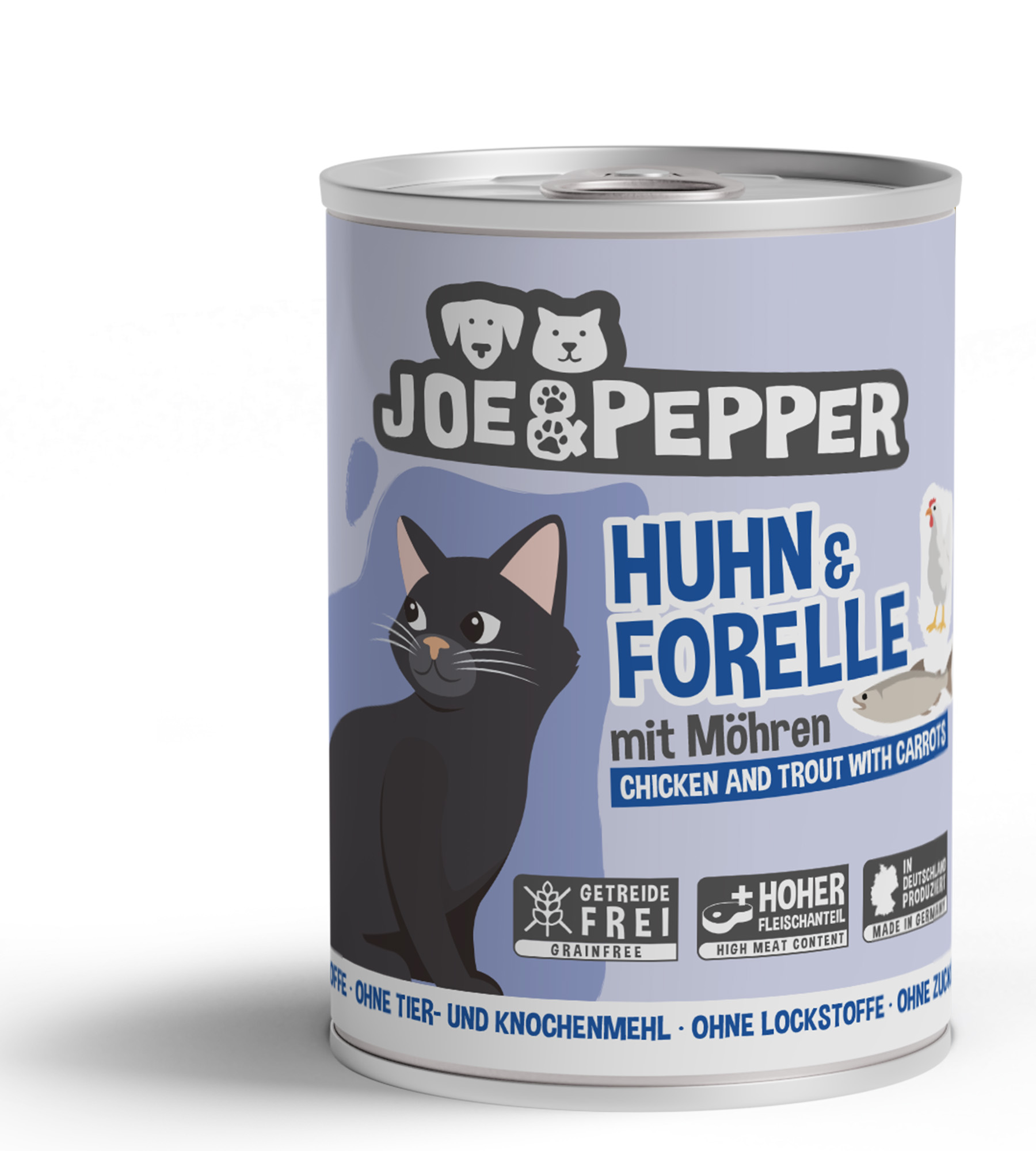 JuP_Katze_HuhnForelle_400g.jpg Cat Huhn & Forelle mit Möhren 200 g – Bild 1
