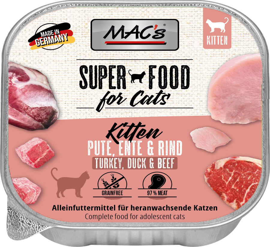 Kitten-PuteEnteRind.png CAT Kitten Pute & Ente & Rind 100 g – Bild 1