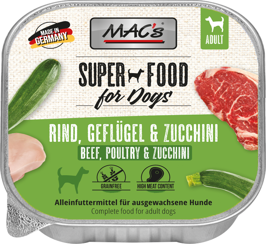 Rind-und-Gefluegel.png DOG Rind & Geflügel & Zucchini 150 g – Bild 1