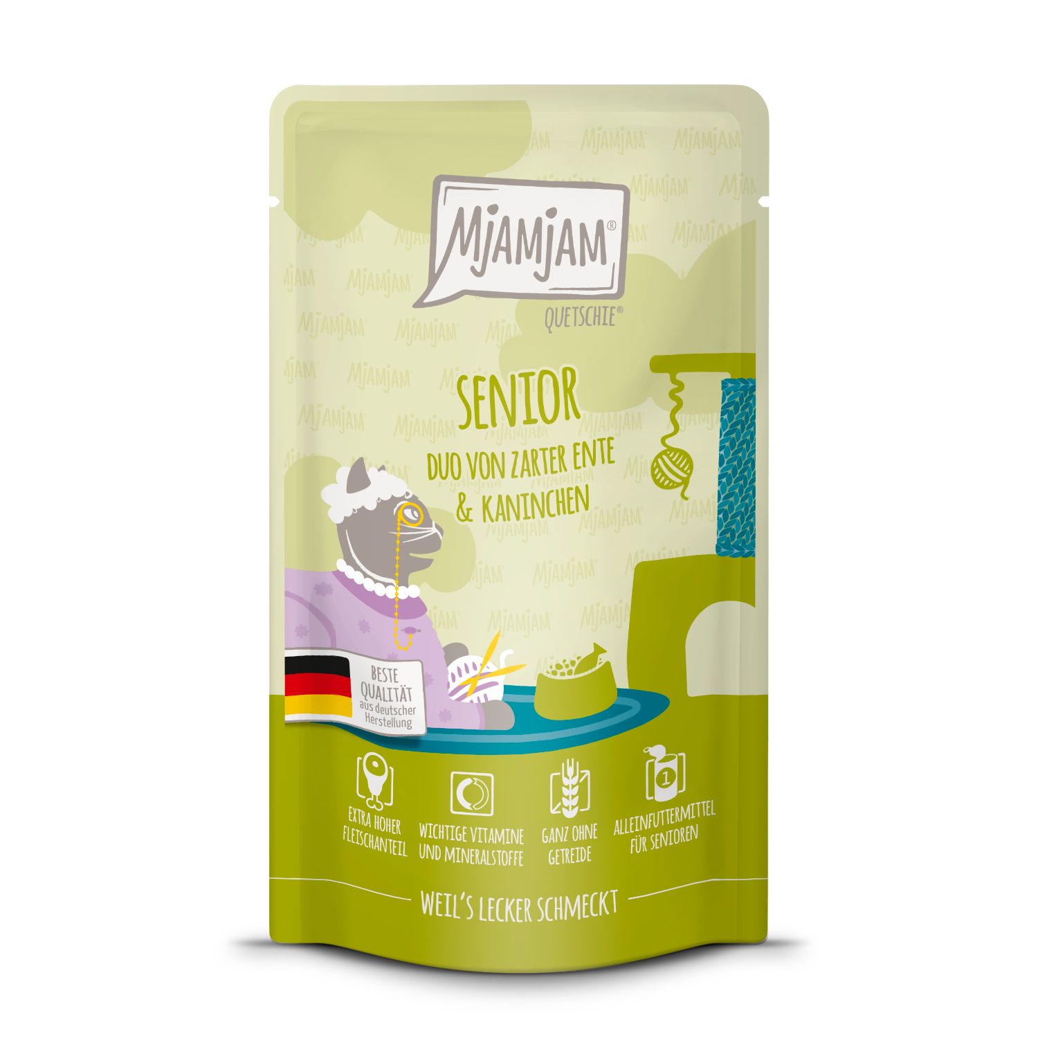 Senior-Kaninchen.png Senior – DUO von zarter Ente & Kaninchen 125 g – Bild 1