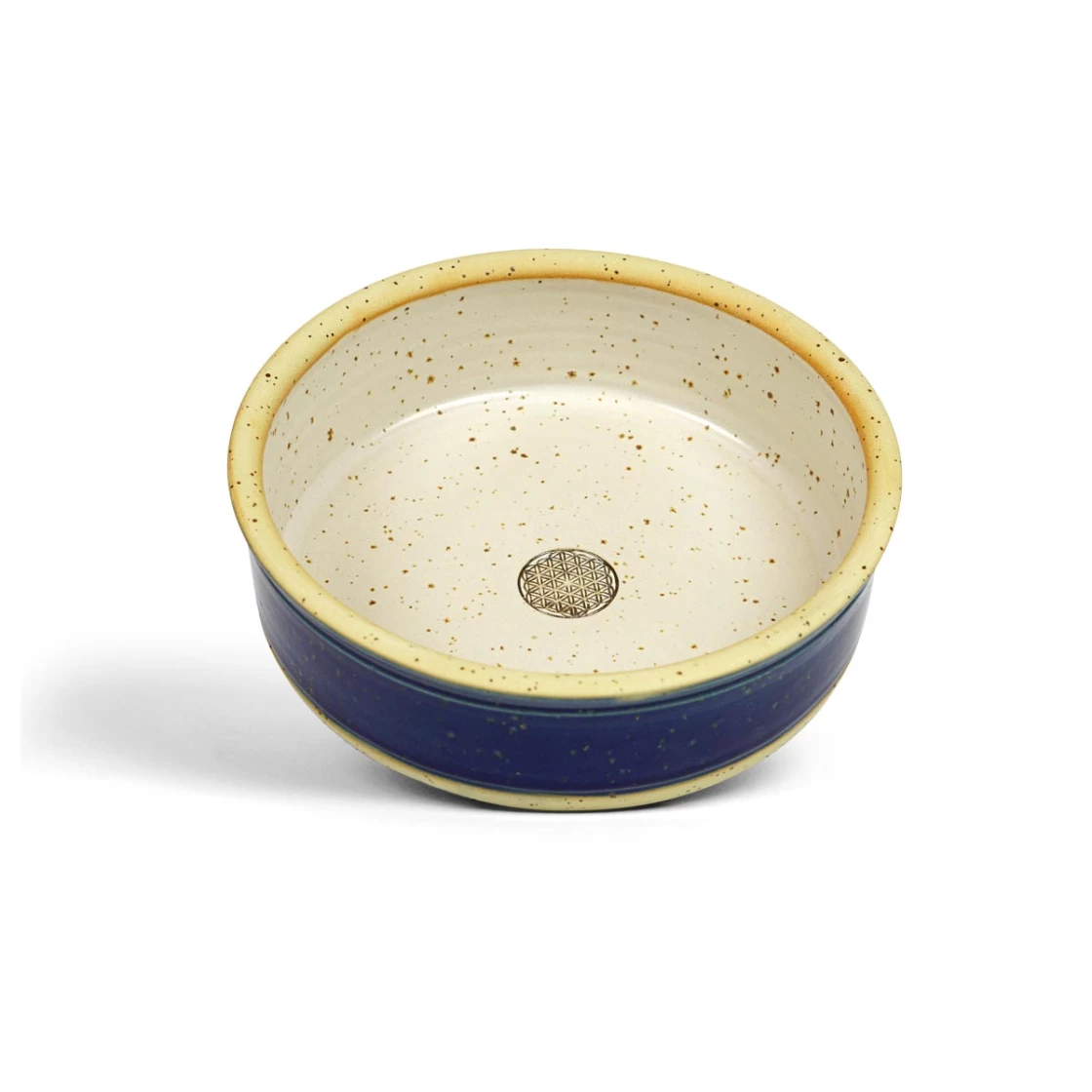 keramiknapf-blau-blume-des-lebens-dunkel-xs.webp Keramiknapf blau Blume des Lebens - dunkel S – Bild 1