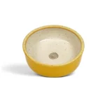 Keramiknapf gelb Blume des Lebens S