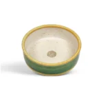 Keramiknapf grün Blume des Lebens - dunkel S