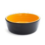 Keramikfutternapf schwarz/orange L