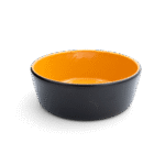 Keramikfutternapf schwarz/orange M