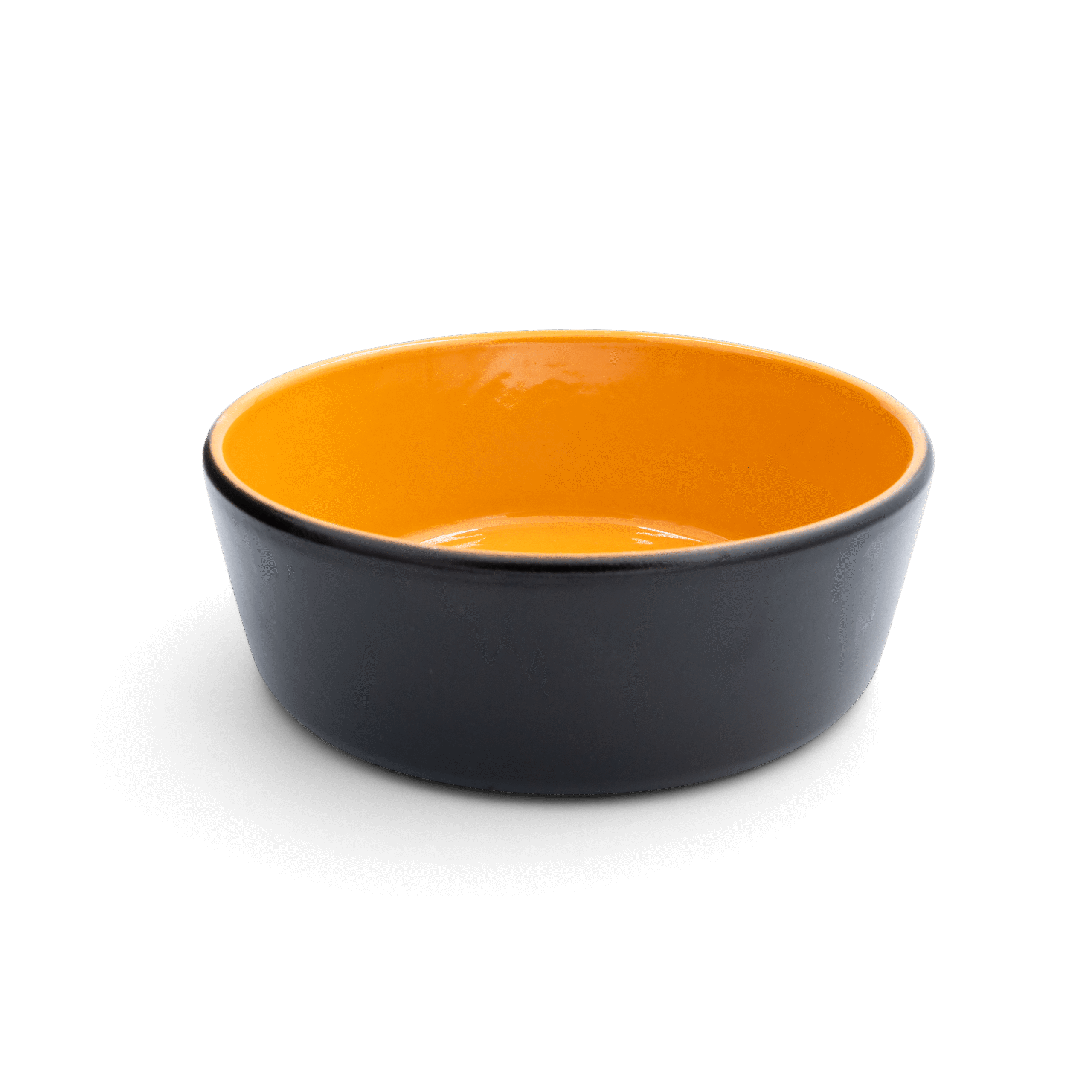 napani_napf_orange_m_1.png Keramikfutternapf schwarz/orange M – Bild 1