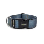 Hundehalsband mit Kunststoffklemme - 2 cm Jeans