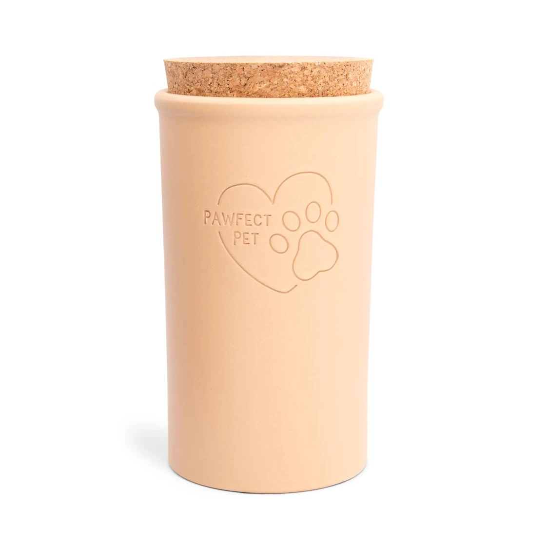 keramik-vorratsdose-gross-apricot.webp Keramikdose apricot mit Korkdeckel 1.5 Liter – Bild 1