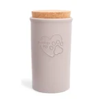 Keramikdose grau mit Korkdeckel 1.5 Liter