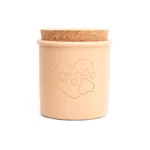 Keramikdose apricot mit Korkdeckel 1 Liter