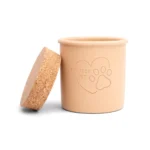 Keramikdose apricot mit Korkdeckel 1 Liter – Bild 2