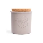 Keramikdose grau mit Korkdeckel 1 Liter