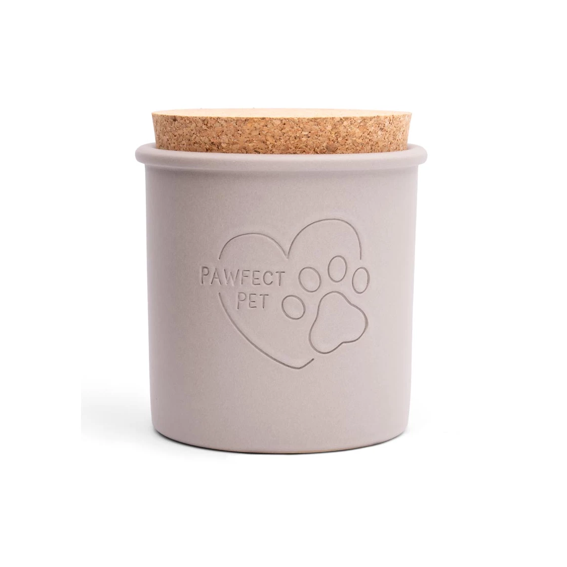 keramik-vorratsdose-klein-grau.webp Keramikdose grau mit Korkdeckel 1 Liter – Bild 1