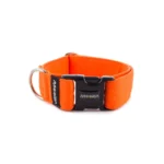 Hundehalsband mit Kunststoffklemme - 2 cm Neonorange
