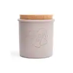 Keramikdose grau mit Korkdeckel 1 Liter