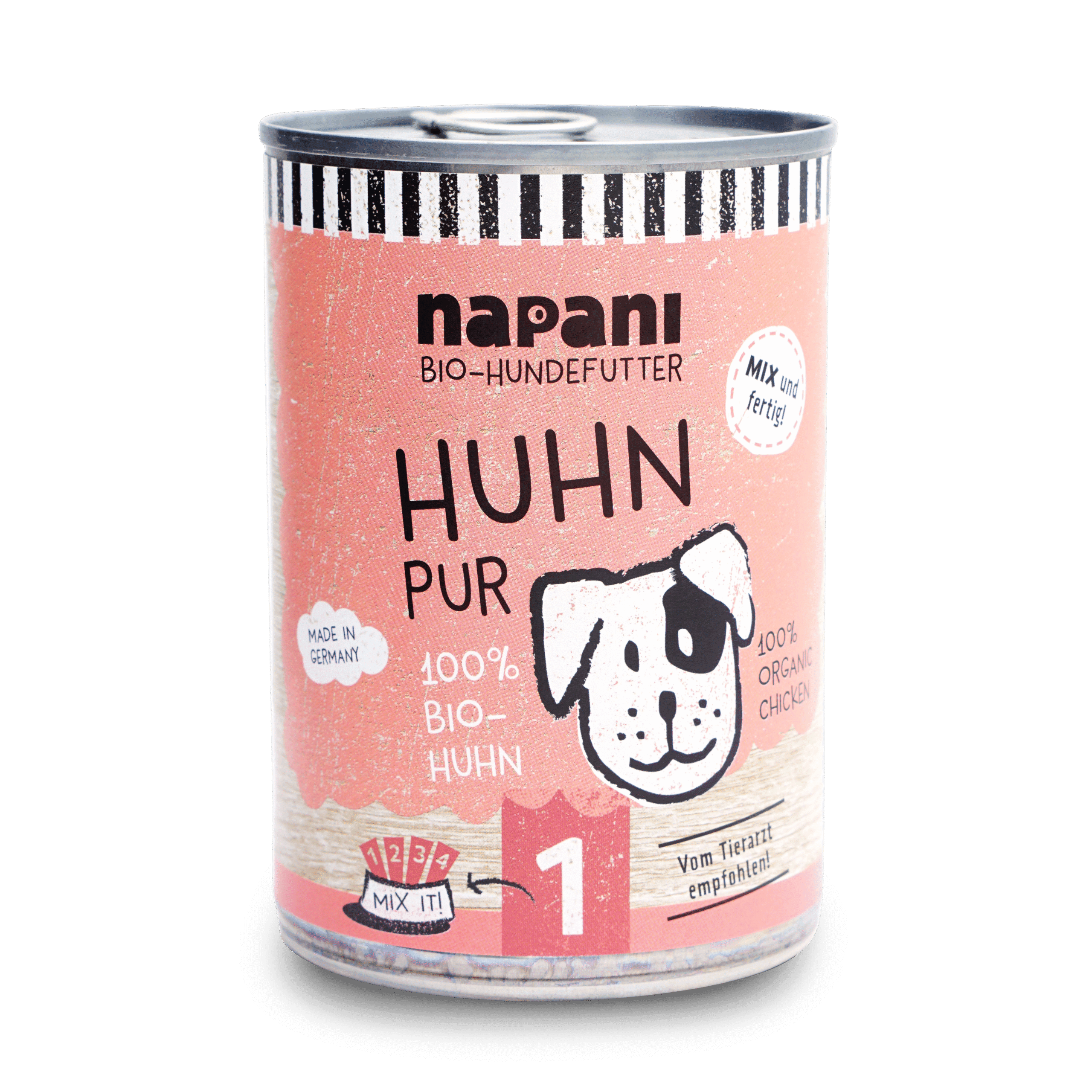 napani_huhn_pur_400-scaled-1.png Bio-Nassfutter für Hunde Huhn pur – Bild 1