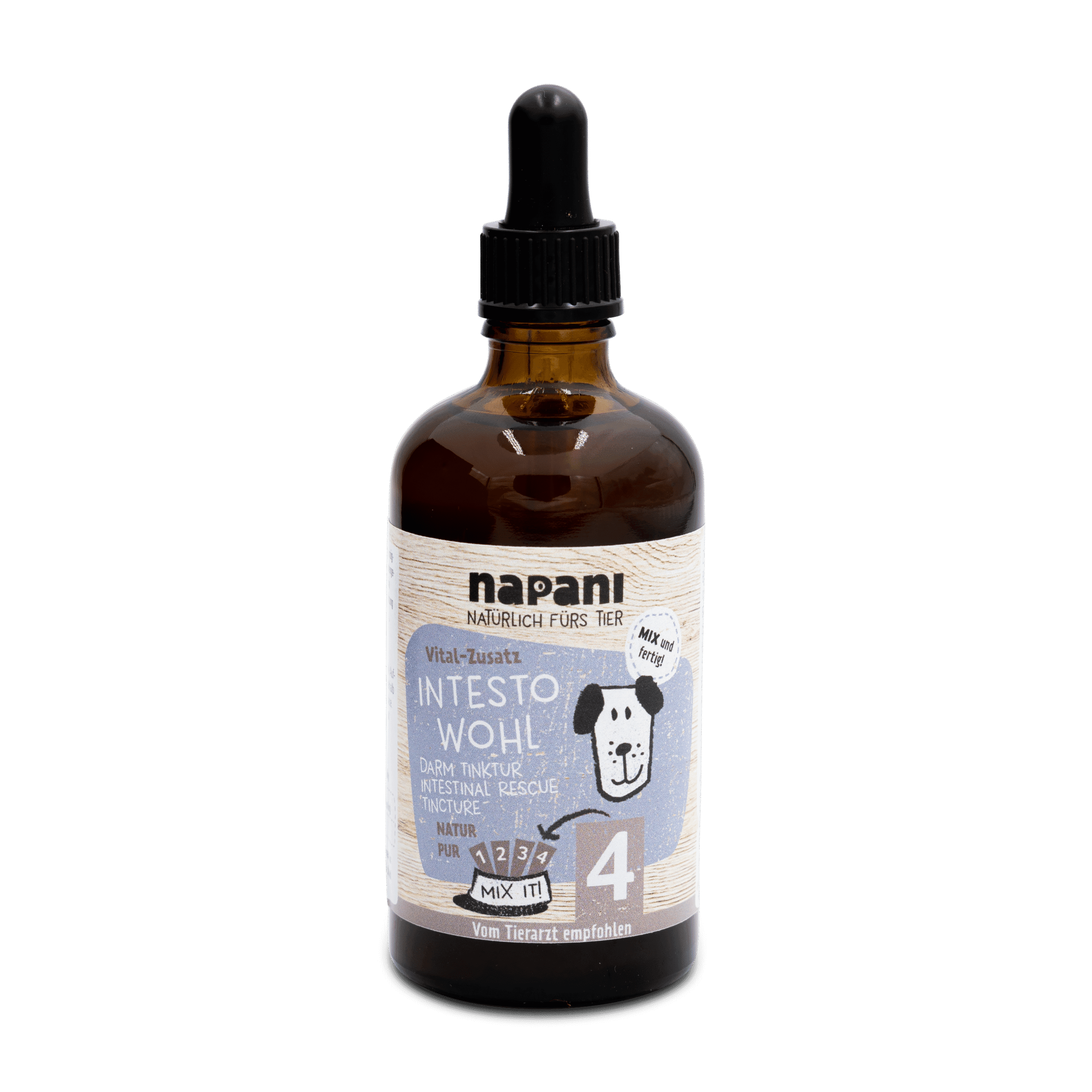 napani_instestowohl_tinktur_2021-scaled-1.png IntestoWohl Darm-Tinktur für Hunde 100ml – Bild 1