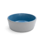 Keramikfutternapf grau/taubenblau M