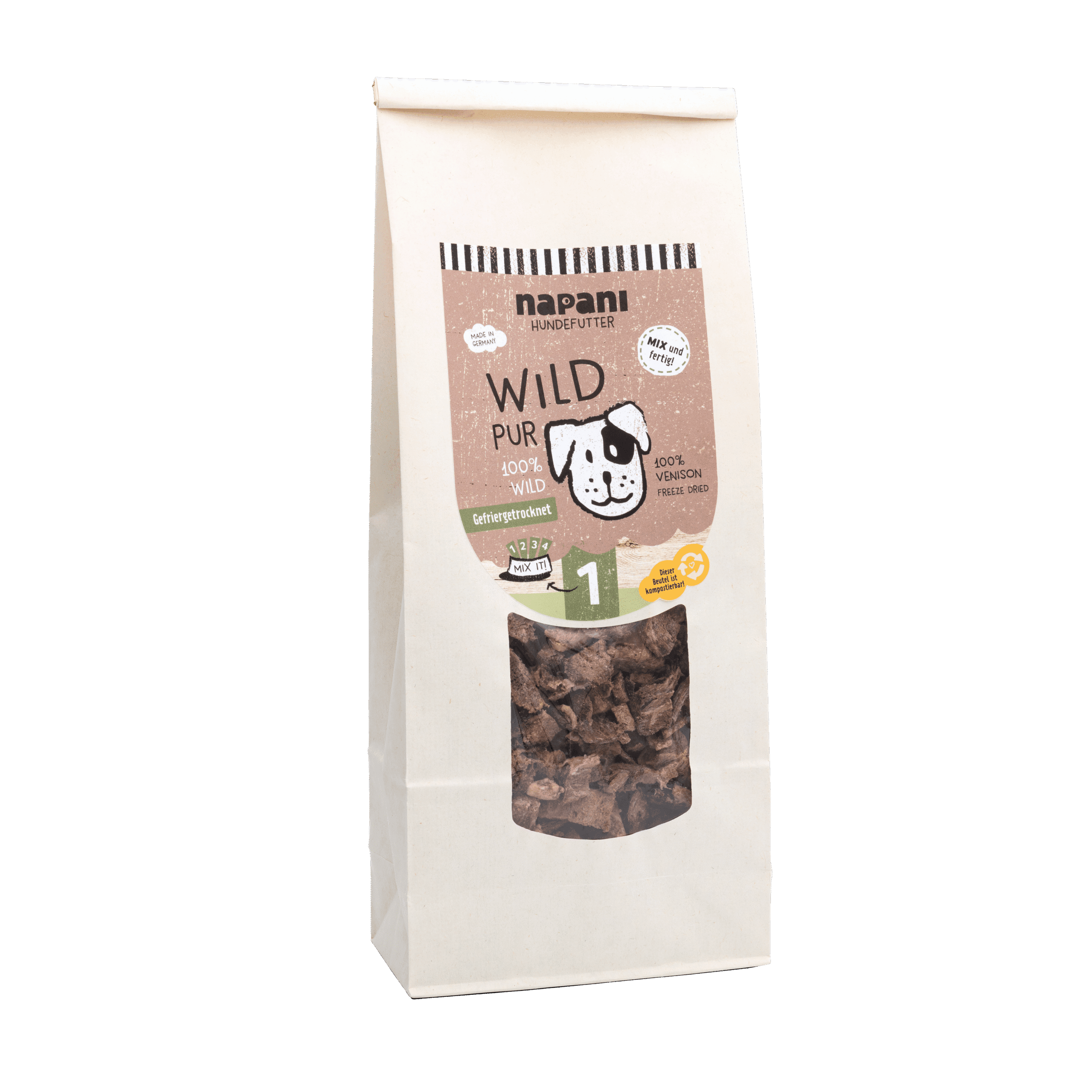 napani_wild_pur_getrocknet-scaled-1.png Wild pur für Hunde gefriergetrocknet – Bild 1