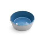 Keramikfutternapf grau/taubenblau